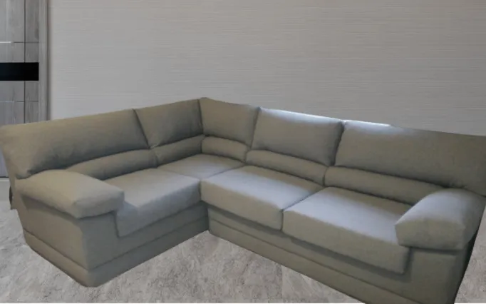 Mueble seccional en cuero restaurado